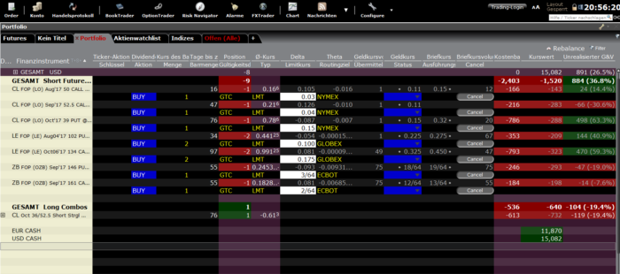 TWS Portfolioansicht