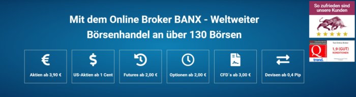 Neue Angebote bei BANX
