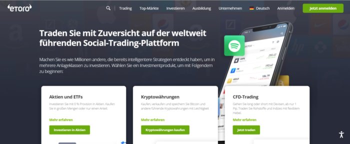 Über drei Millionen neue Kunden bei eToro
