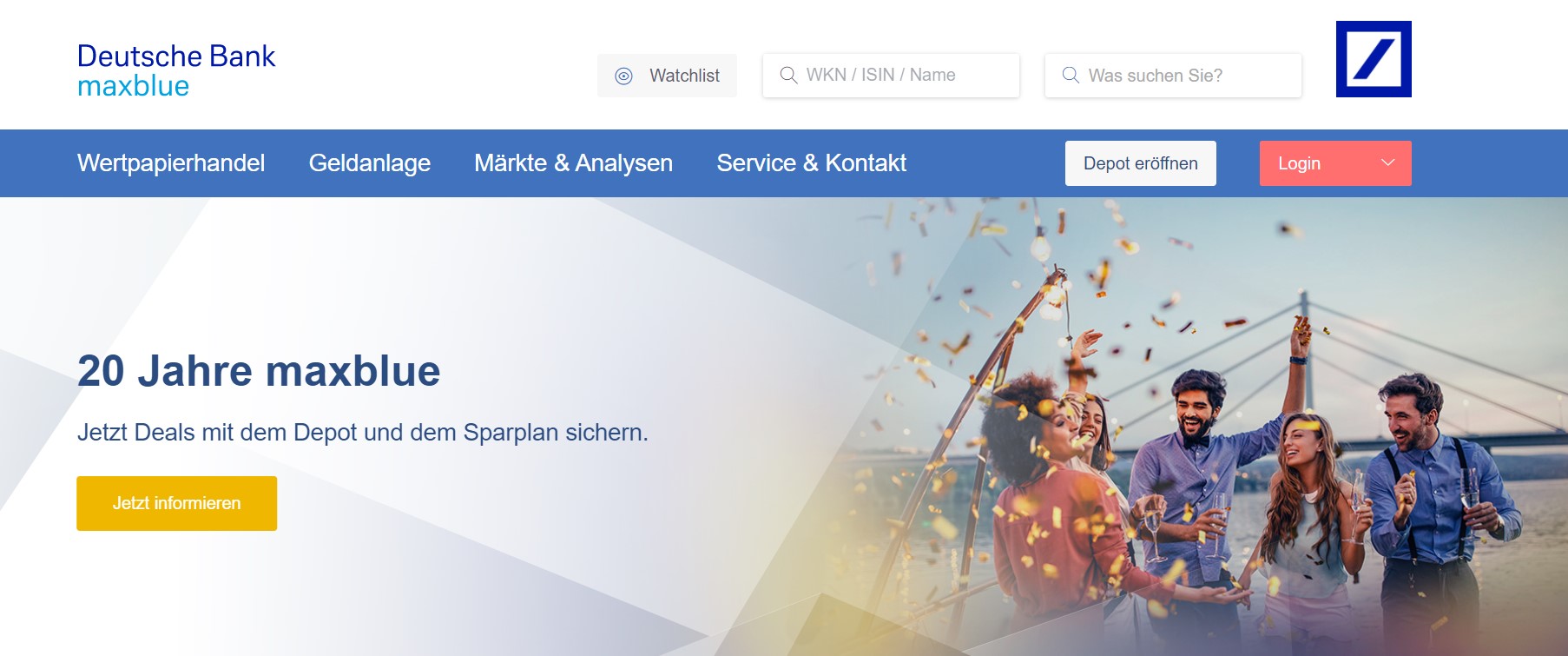 Maxblue 20. Geburtstag