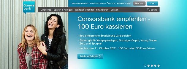 Consorsbank mit aktueller Freundschafts-Aktion