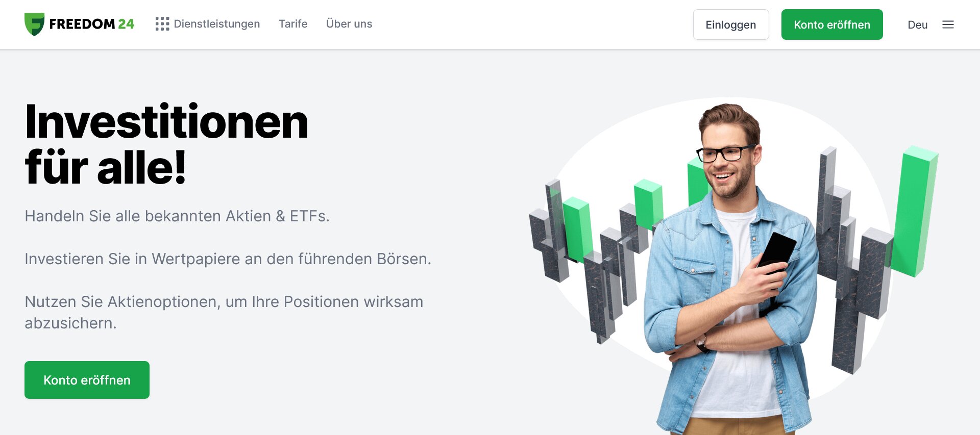 Online-Händler Freedom24 Homepage